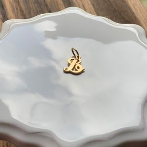 14 K gold dainty initial